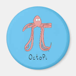 Octopus mignonne Math Pi Day Magnet
