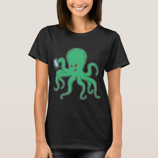 Octopus Mobile T-shirt (Voorkant)