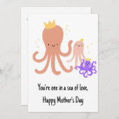 Octopus moederdag bedankkaart (Voorkant / Achterkant)
