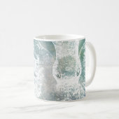 Octopus Mok Blauwgroen blauwe Waterverf kunst (Voorkant rechts)