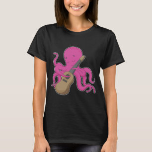 Octopus Muzikant Gitaarmuziek T-shirt