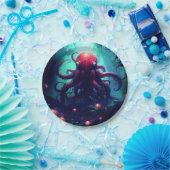 Octopus Mythische nautische onder het Zee Creature Papieren Bordje (Feest)