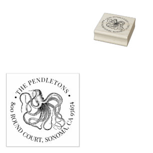 Octopus Naam Adres Rubberstempel