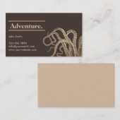  Octopus Nautical Adventure Calling Card Contactkaartje (Voorkant / Achterkant)