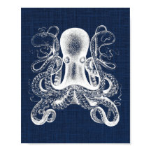 Octopus Nautical Print