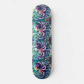 Octopus Nautisch Strand Kust gepersonaliseerd Skateboard (Voorkant)