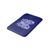Octopus Navy Blue Zee Coastal Nautical Beach House Badmat (Gekanteld)