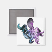 Octopus neon magneet (Voorkant / Achterkant)