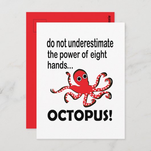 Octopus Ocean Animal Funny Briefkaart (Voorkant / Achterkant)