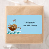 Octopus Ocean Waves Boat Labels (Insitu)
