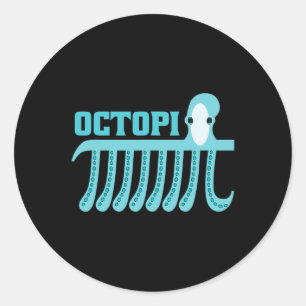 Octopus Octopi Wiskunde Ronde Sticker