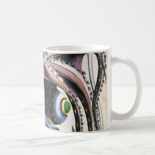 Octopus of Reuzenpijlinktvis, Dier uit de Oude Wer Koffiemok