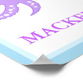 OCTOPUS onder DE AFDRUKKING VAN DE NAAM VAN DE Zee Poster (Hoek)