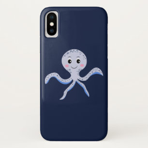 Octopus onder de zee kinderpatroon iPhone x hoesje