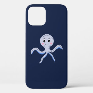 Octopus onder de zee kinderpatroon iPhone 12 hoesje