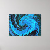 Octopus onder het Zee Abstract verpakt canvas (Voorkant)