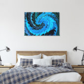 Octopus onder het Zee Abstract verpakt canvas (Insitu (Slaapkamer))