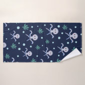 Octopus onder het zee kinder patroon badhanddoek (Badhanddoek)