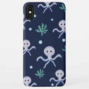 Octopus onder het zee kinder patroon iPhone XS max hoesje