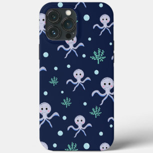 Octopus onder het zee kinder patroon iPhone 13 pro max hoesje