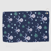 Octopus onder het zee kinder patroon golfhanddoek (Horizontaal)