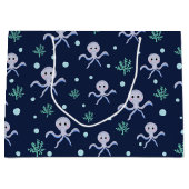 Octopus onder het zee kinder patroon groot cadeauzakje (Voorkant)