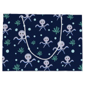 Octopus onder het zee kinder patroon groot cadeauzakje (Achterkant)