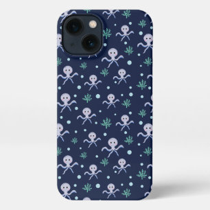 Octopus onder het zee kinder patroon iPhone 13 hoesje