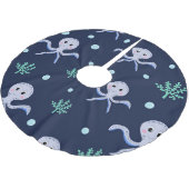 Octopus onder het zee kinder patroon kerstboom rok (Gekanteld)