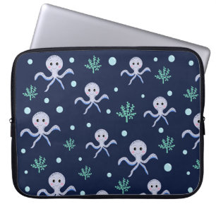 Octopus onder het zee kinder patroon laptop sleeve