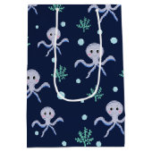 Octopus onder het zee kinder patroon medium cadeauzakje (Achterkant)
