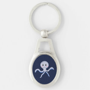 Octopus onder het zee kinder patroon sleutelhanger