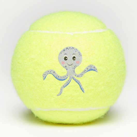 Octopus onder het zee kinder patroon tennisballen (Voorkant)