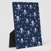 Octopus onder zee kinderpatroon fotoplaat (Zijkant)