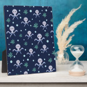 Octopus onder zee kinderpatroon fotoplaat (Zijkant)