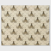  octopus op Cream Cadeaupapier (Vlak)