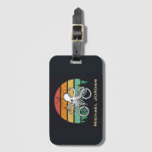 Octopus op de fiets bagagelabel (Voorkant (verticaal))