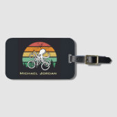 Octopus op de fiets bagagelabel (Voorkant (horizontaal))