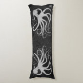Octopus op donkergrijs - Body Pillow Lichaamskussen (Voorkant Verticaal)