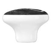 Octopus op donkergrijs R-Knob Keramische Knop (Zijkant)