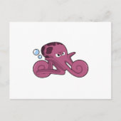 Octopus op Motorfiets Briefkaart (Voorkant)