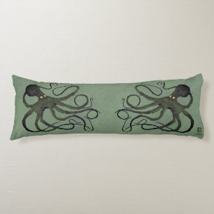 Octopus op Sage Green - Body Pillow Lichaamskussen