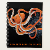 Octopus Orange Mandala bleu (Devant)