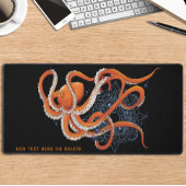 Octopus Orange Mandala bleu