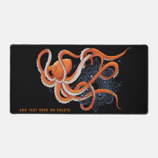 Octopus Orange Mandala bleu (Recto)