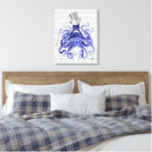 Octopus Over Town Canvas Afdruk (Insitu (Slaapkamer))