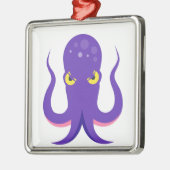 Octopus Paars Squid Metalen Ornament (Links)