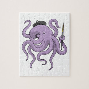 Octopus Painter Paint Legpuzzel