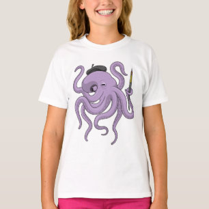 Octopus Painter Paint T-shirt