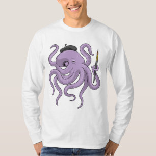 Octopus Painter Paint T-shirt